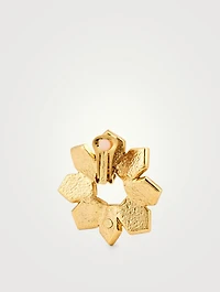 Jagged Flower Clip-On Earrings