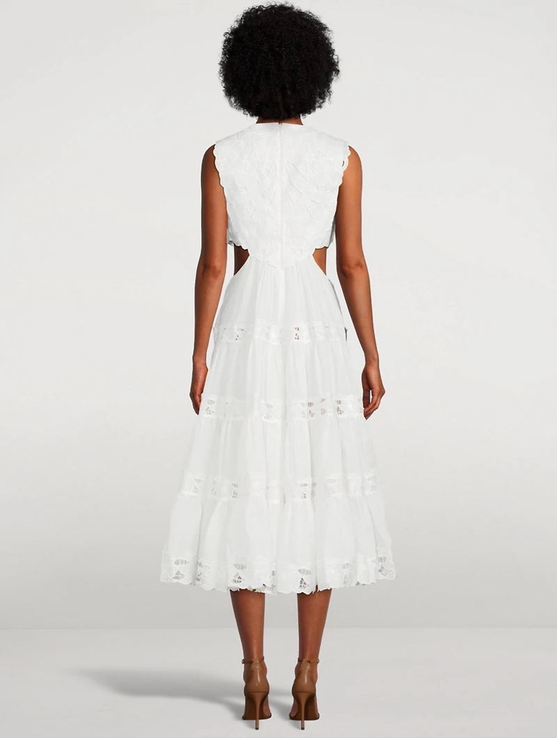 Cassia Linen Yoke Dress