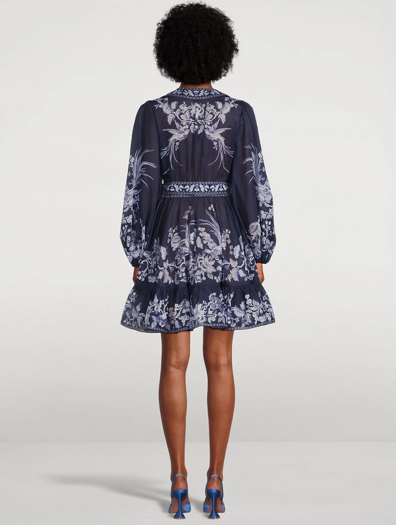 Aliane Frill Wrap Mini Dress