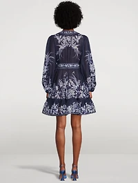 Aliane Frill Wrap Mini Dress