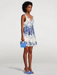 Aliane Cotton Scallop Mini Dress