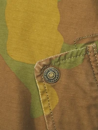 Hooded Parka Coat Camo Print