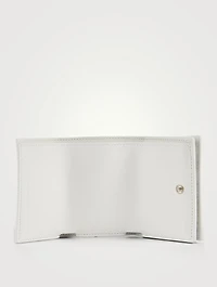 Leather Cash Mini Wallet In Logo Print