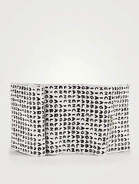 Leather Cash Mini Wallet In Logo Print