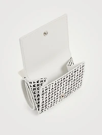 Leather Cash Mini Wallet In Logo Print