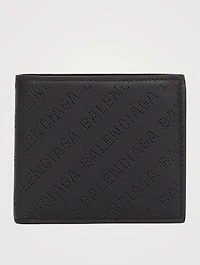 Leather Perforated Logo Bifold Wallet