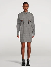 4G Mini Shirt Dress With Graphic Cuts