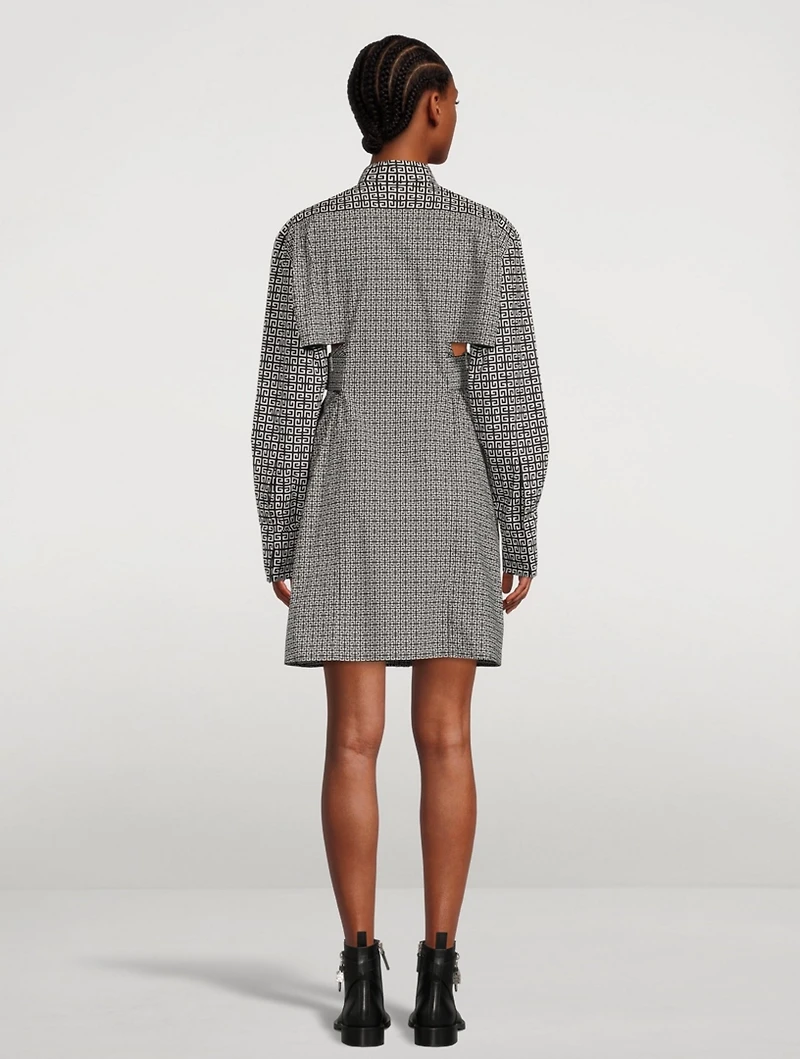 4G Mini Shirt Dress With Graphic Cuts
