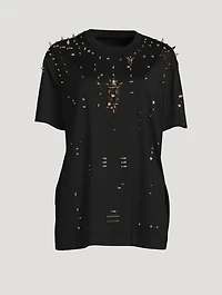 T-Shirt With Metallic Studs