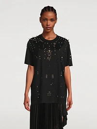 T-Shirt With Metallic Studs