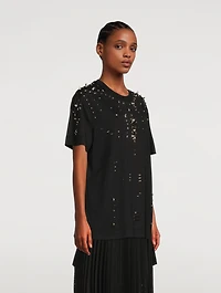 T-Shirt With Metallic Studs