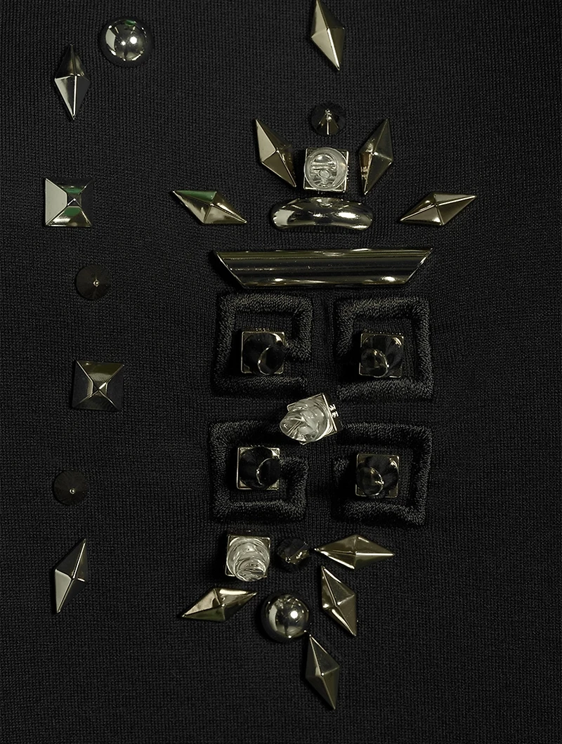 T-Shirt With Metallic Studs