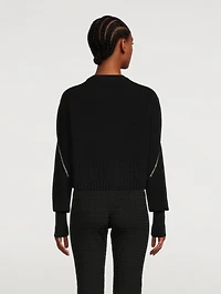 Cropped Sweater With Zippers