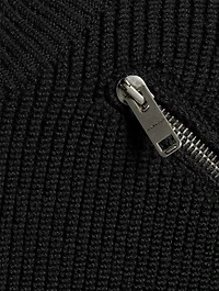 Cropped Sweater With Zippers