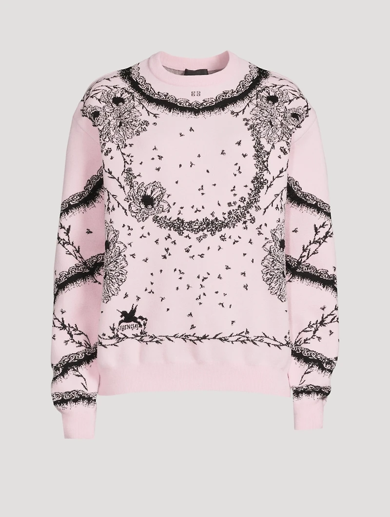 Flower Jacquard Sweater