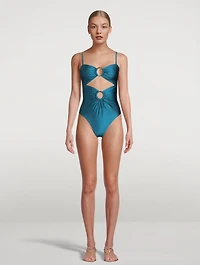 Cassia Double Ring Cutout One-Piece Swimsuit