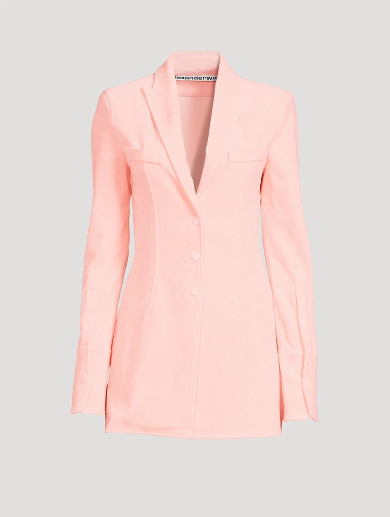 Velour Shirt Blazer