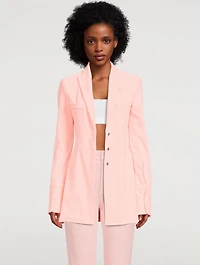Velour Shirt Blazer