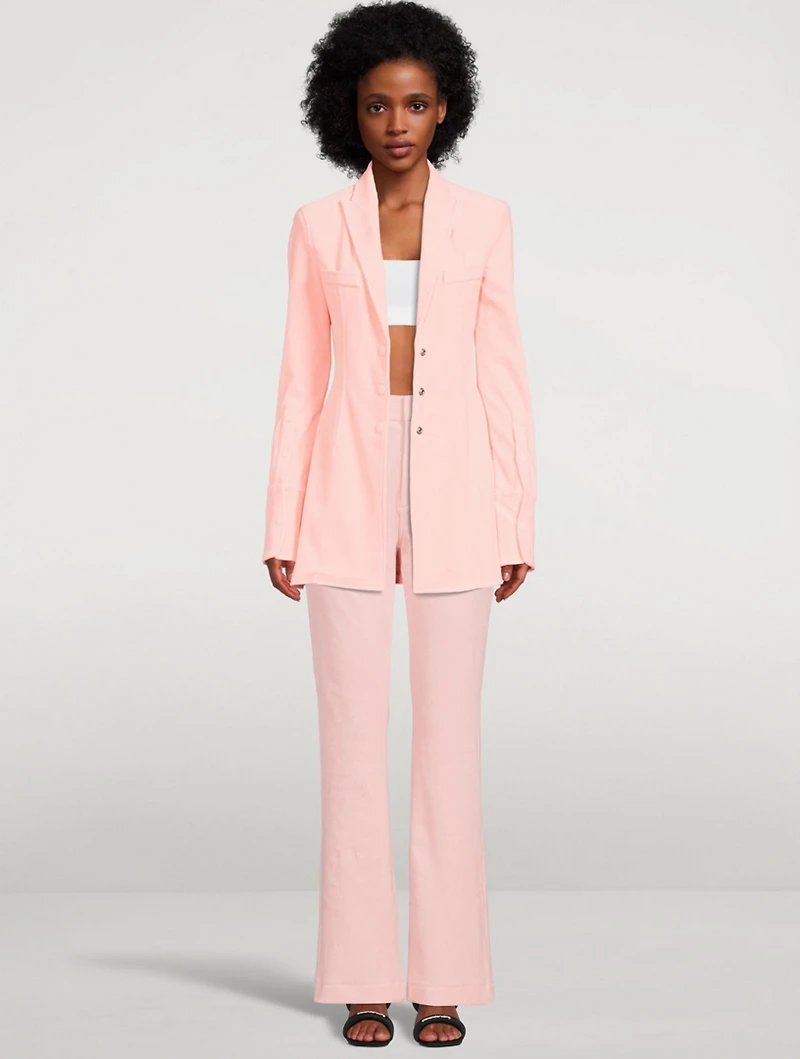 Velour Shirt Blazer