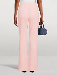 Velour High-Waisted Pants With Boning