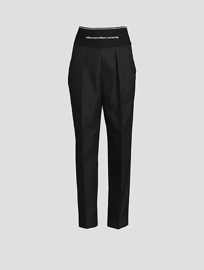 High-Waisted Straight-Leg Pants
