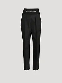 High-Waisted Straight-Leg Pants