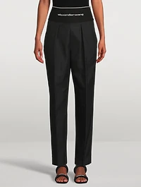 High-Waisted Straight-Leg Pants