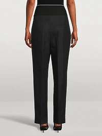 High-Waisted Straight-Leg Pants