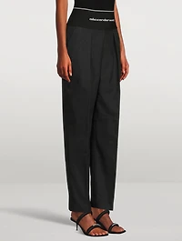 High-Waisted Straight-Leg Pants