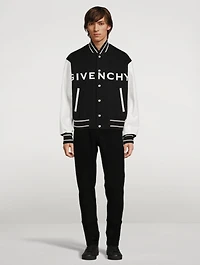 Wool And Leather Bomber Jacket