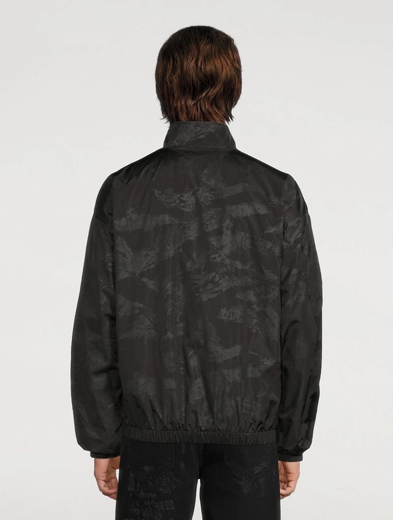 Nylon Jacket Tiger Camo Print