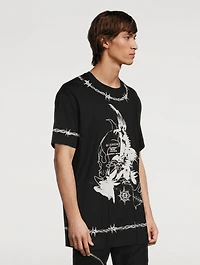 Oversized T-Shirt With Gothic Logo