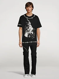Oversized T-Shirt With Gothic Logo