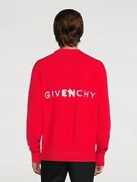 Cotton Sweater With Gothic Logo