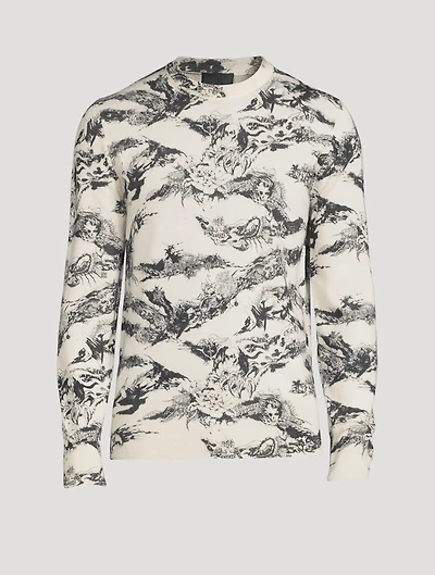 Wool Sweater With Gothic Logo