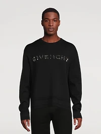 Wool Sweater With Studded Logo