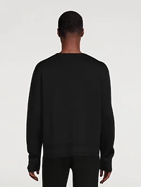 Wool Sweater With Studded Logo