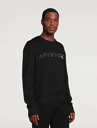 Wool Sweater With Studded Logo
