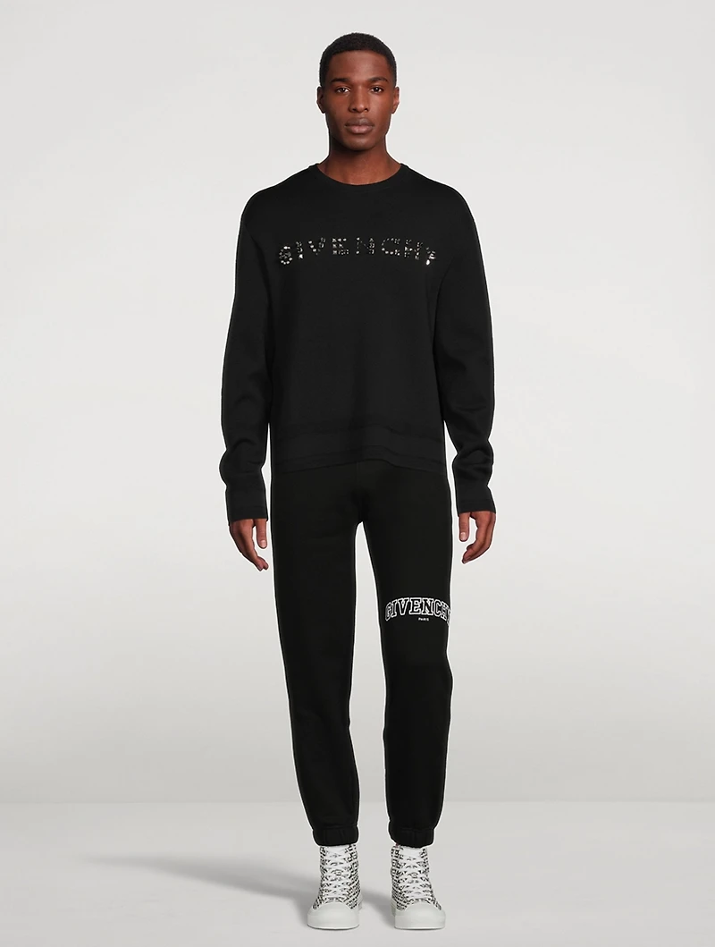 Wool Sweater With Studded Logo