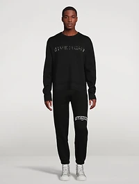 Wool Sweater With Studded Logo