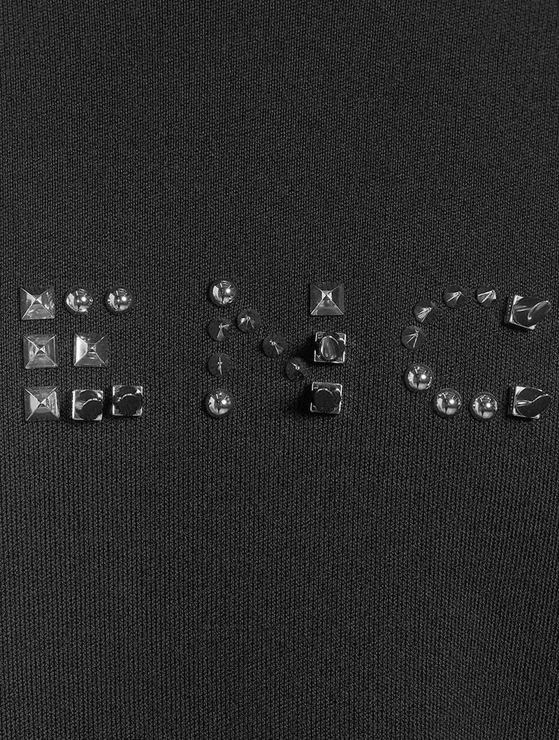 Wool Sweater With Studded Logo