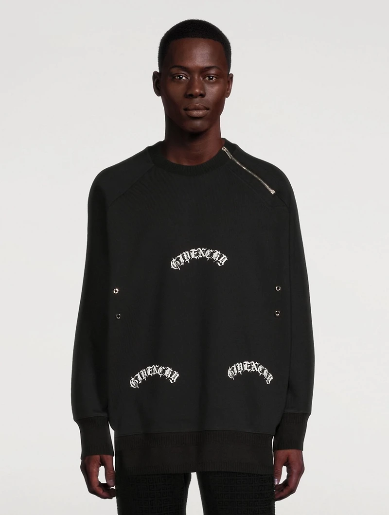 Oversized Sweatshirt With Metallic Details