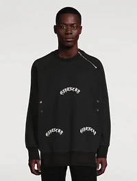 Oversized Sweatshirt With Metallic Details