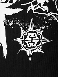 Oversized Hoodie With Gothic Logo