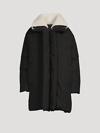 Oversized Puffer Jacket With Faux Fur Collar