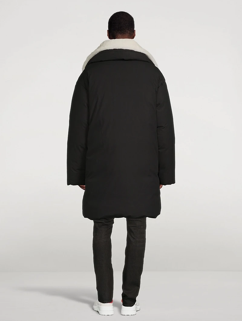 Oversized Puffer Jacket With Faux Fur Collar