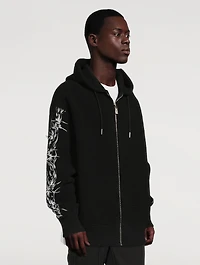 Ringlet Wool Barbed Wire Zip Hoodie