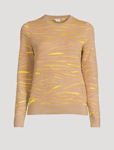 Wool Sweater Animal Print