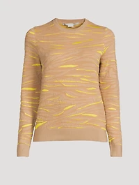Wool Sweater Animal Print
