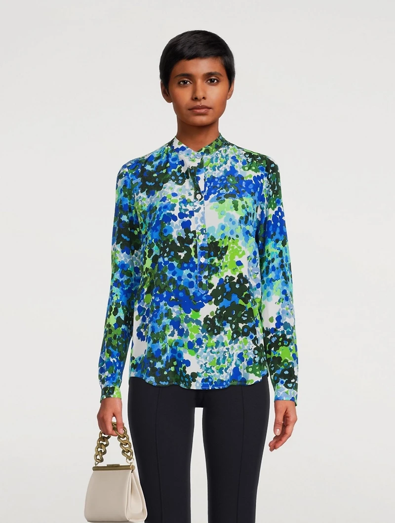 Eva Silk Printed Blouse